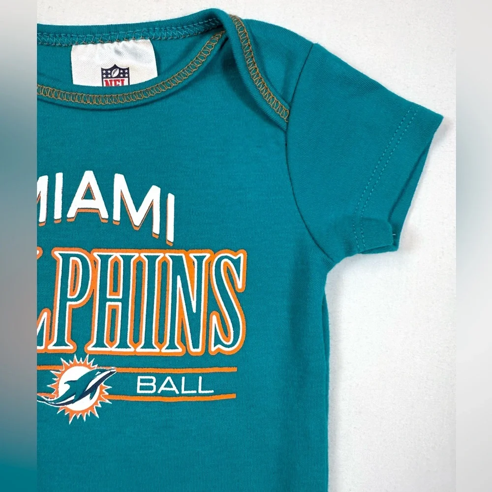 NFL Miami Dolphins Baby Bodysuit 0-3 Months Football‎ Teal Sports Fan Game Day